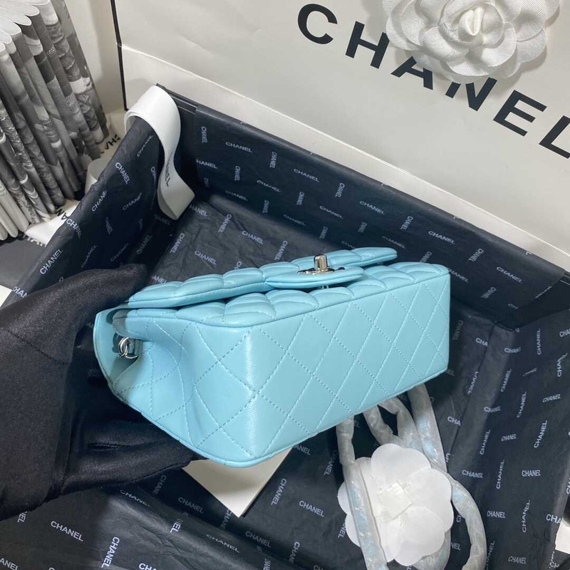 Ch*el classic flap mini shoulder bag blue