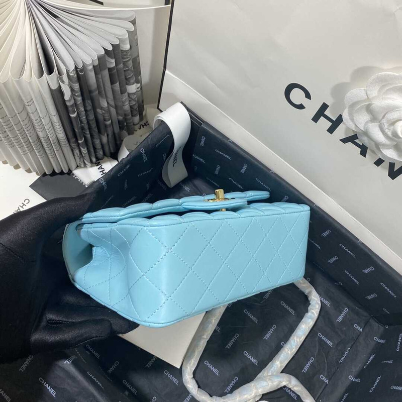 Ch*el classic flap mini shoulder bag blue