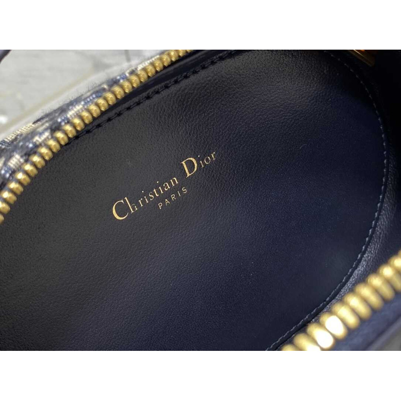 D*or cd logo oval camera bag blue D*or oblique jacquard