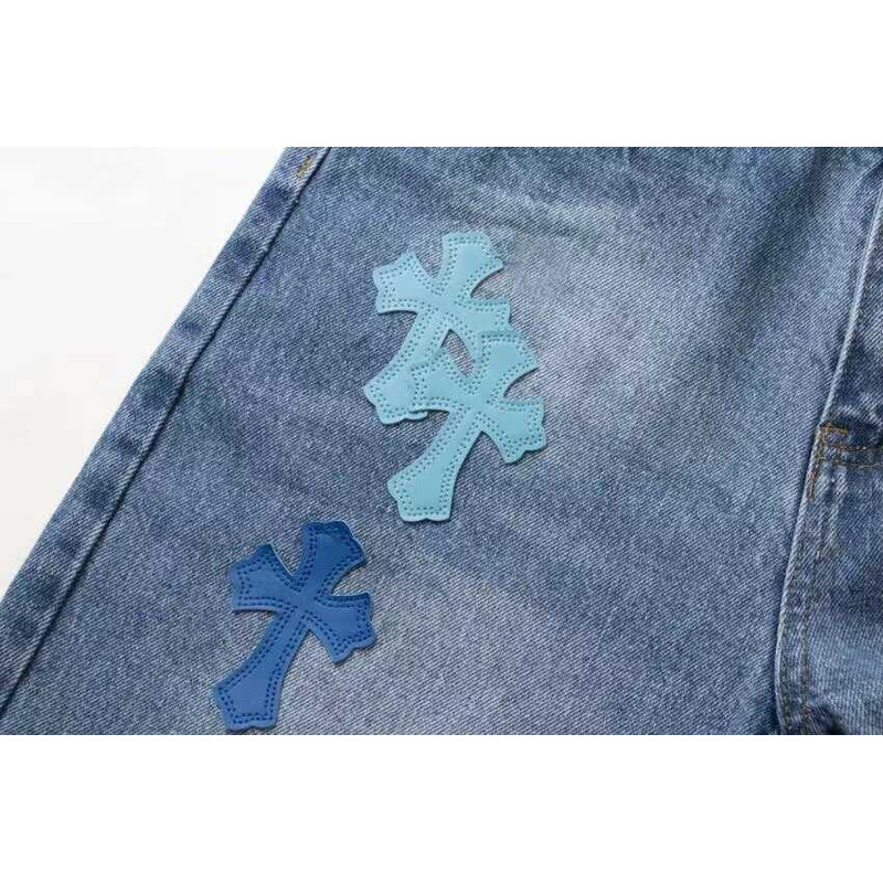 Ch*0me heart cross jeans blue