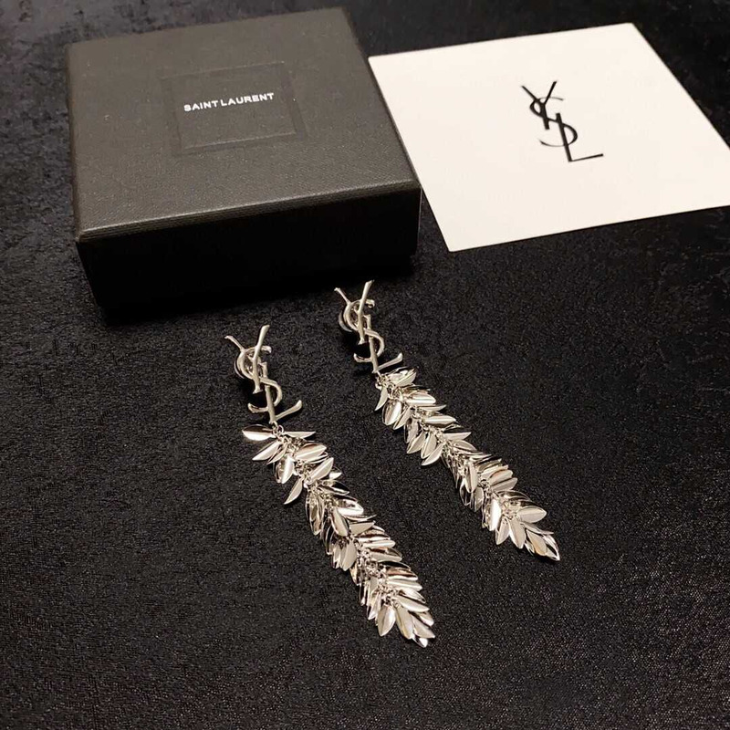Saint Laurent Wheat Fringe Tassel Earrings