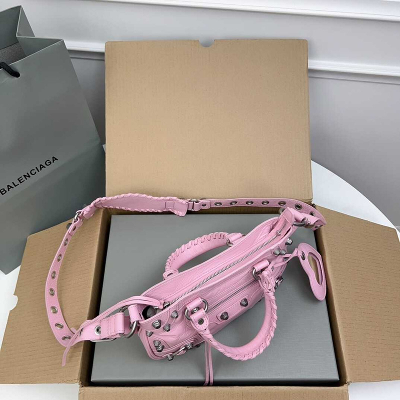 Ba*len*cia*ga neo cagole handbag xs pink