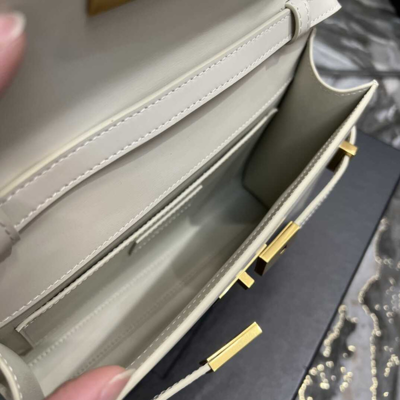 Saint Laurent Manhattan Shoulder Bag White