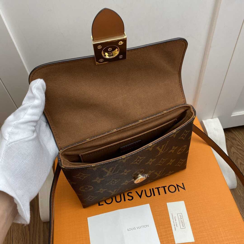 l**is V*t*n locky bb monogram and smooth cowhide brown