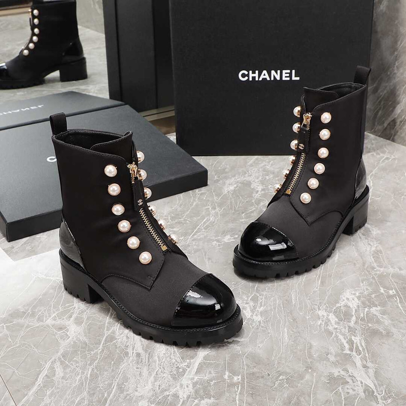 Ch*el casual style street style plain leather party style black