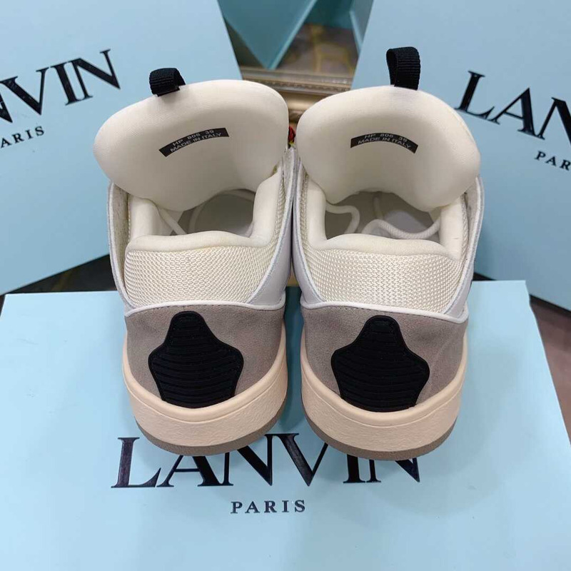 Lanvin Pre-owned Leather Curb Black White In Green/Yellow/Red