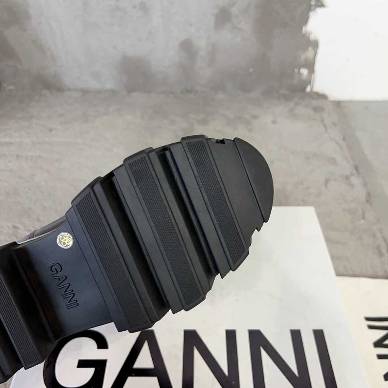 Ganni Pattern Mid-cut Chelsea Boots Black