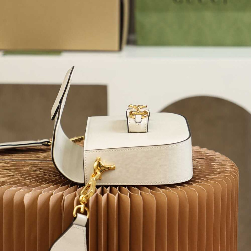 G*u*i horsebit 1955 series mini bag (with detachable shoulder strap) white