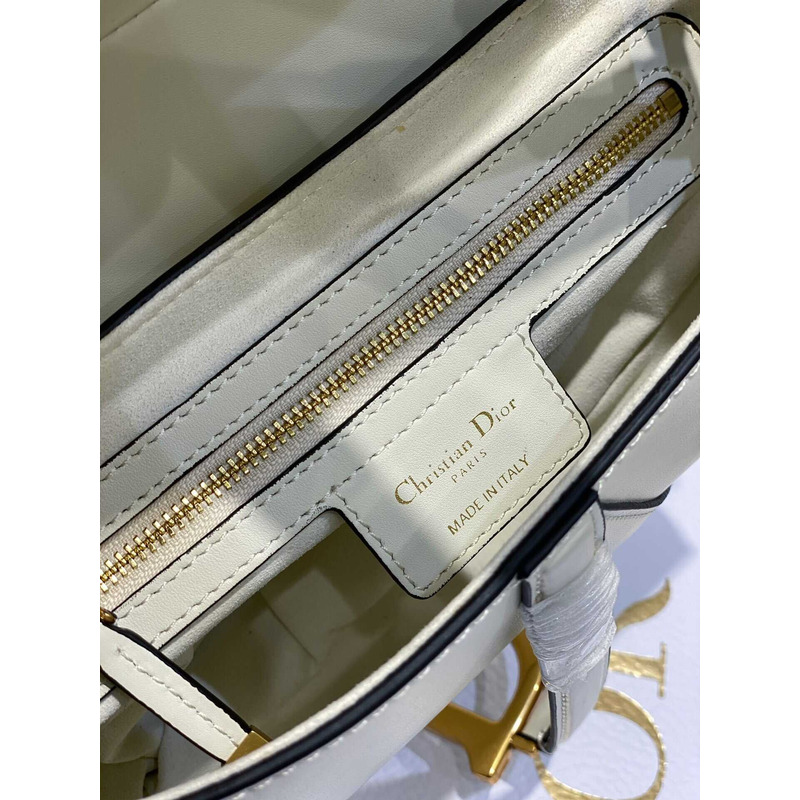 D*or saddle bag with strap dusty ivory