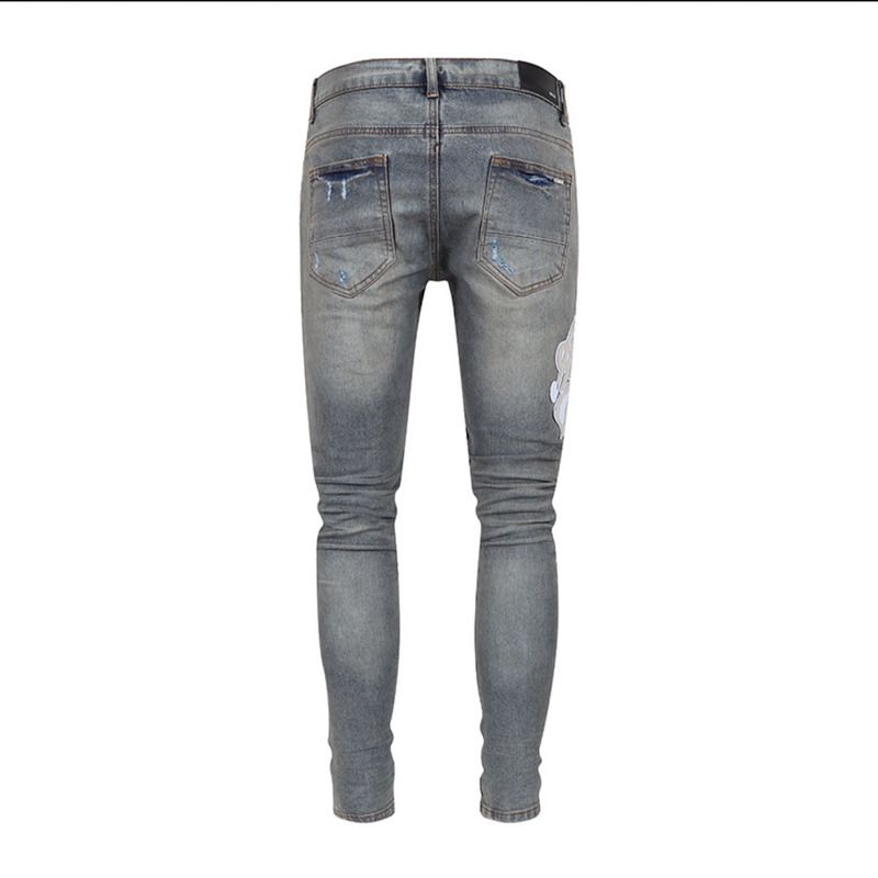 Armani Mens Blue Ma Bar Logo Straight Jeans Dark Grey