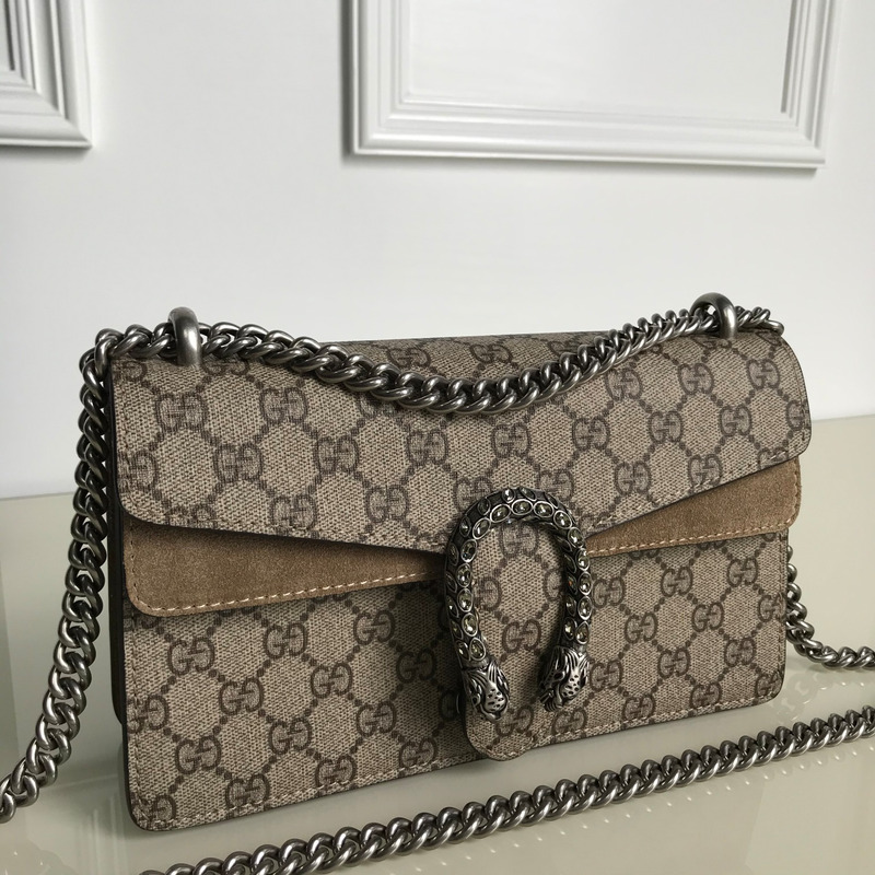 g*u*i dionysus shoulder bag small gg S*p*e canvas beige/ebony
