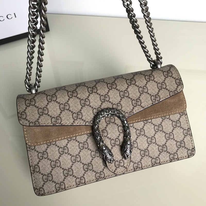 g*u*i dionysus shoulder bag small gg S*p*e canvas beige/ebony