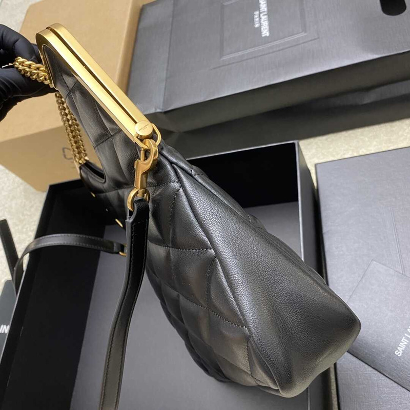 Saint Laurent 87 In Quilted Lambskin Black