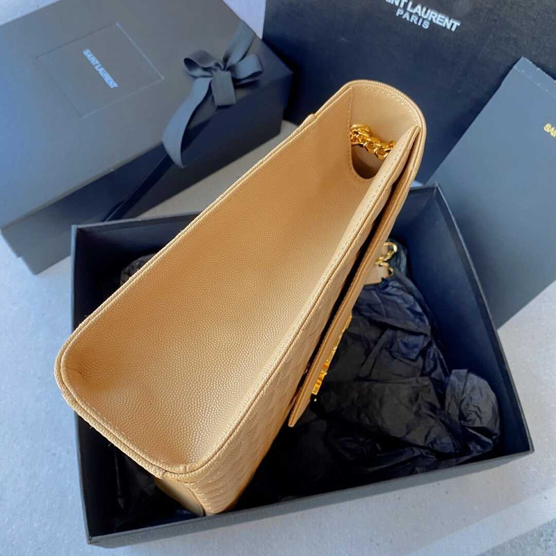 Saint Laurent  Envelope Large Bag IN Grained Quiled Leather Beige
