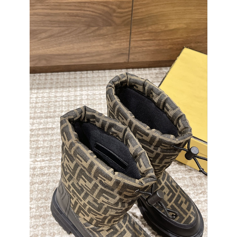 F**di ff snow boots brown and black