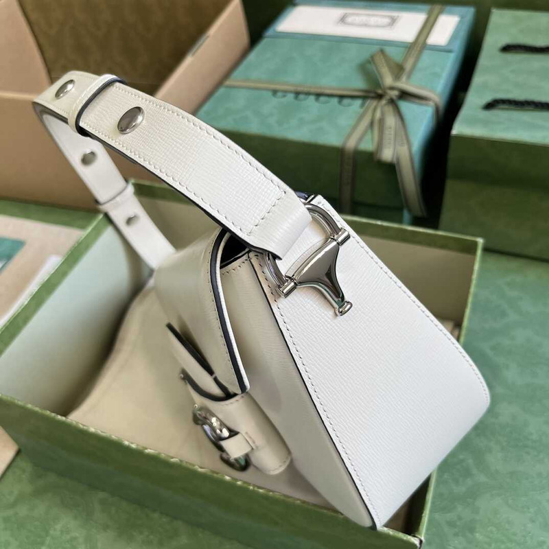 G*u*i horsebit 1955 small shoulder bag white