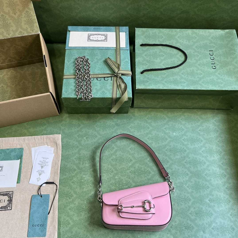 G*u*i horsebit 1955 mini shoulder bag pink