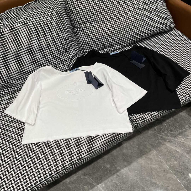 Pra*a logo printed t-shirt white