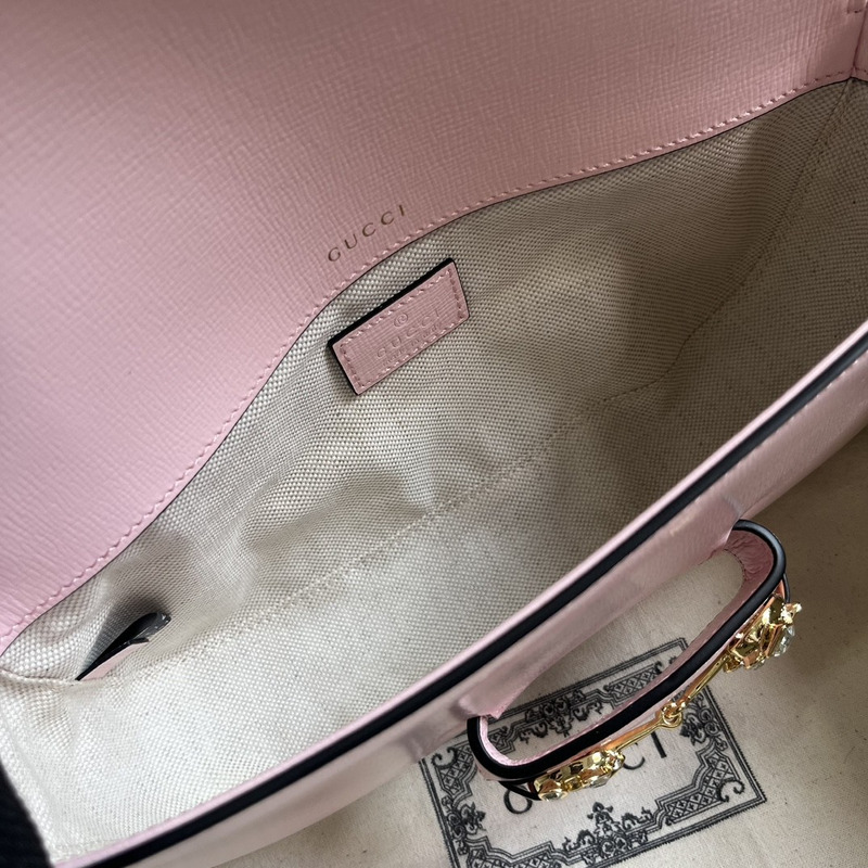 G*u*i horsebit 1955 embellished leather shoulder bag