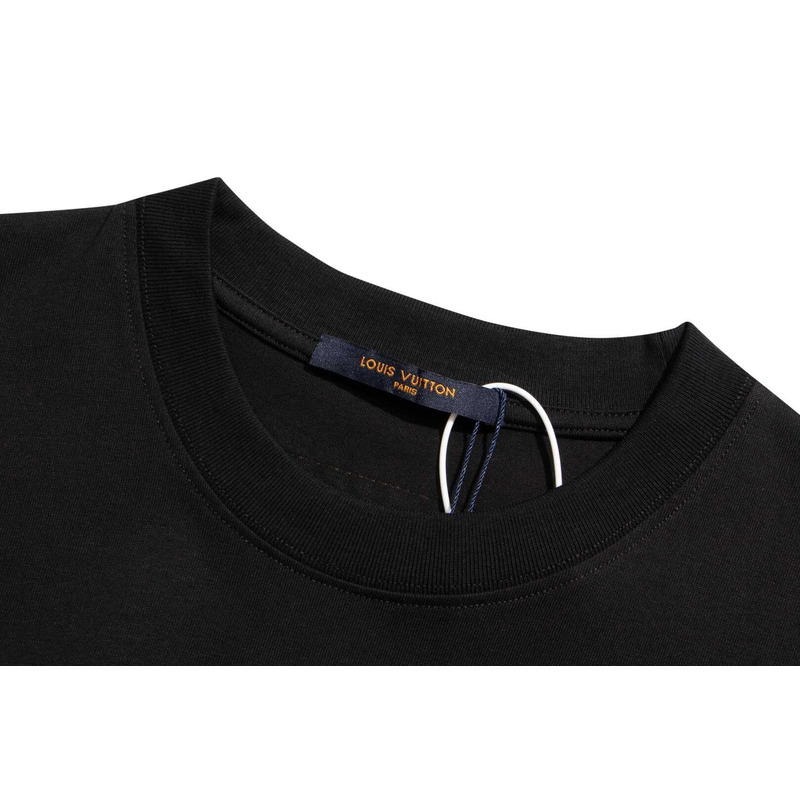 l**is V*t*n short-sleeved cotton knitted crewneck black