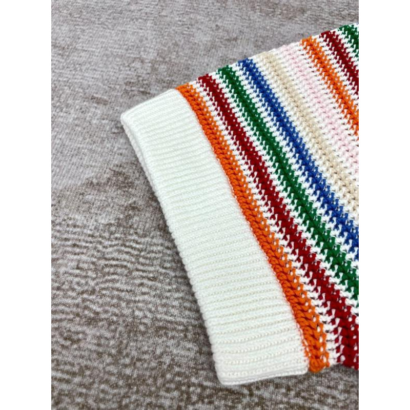 Casablanca Braid Striped Crochet-Knit Shirt - Farfetch