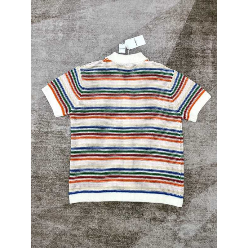 Casablanca Braid Striped Crochet-Knit Shirt - Farfetch