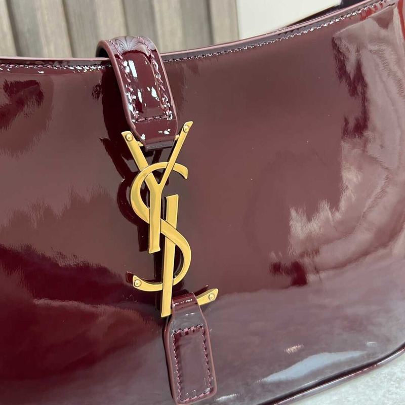 Saint Laurent Mongram Saddle Bag Burgundy
