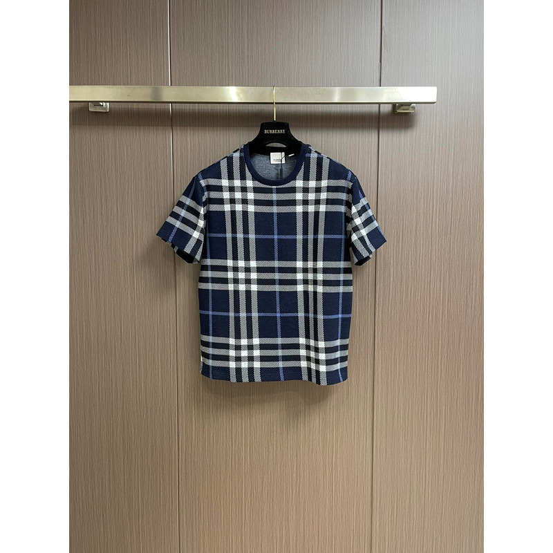 B**rry check-pattern cotton t-shirt