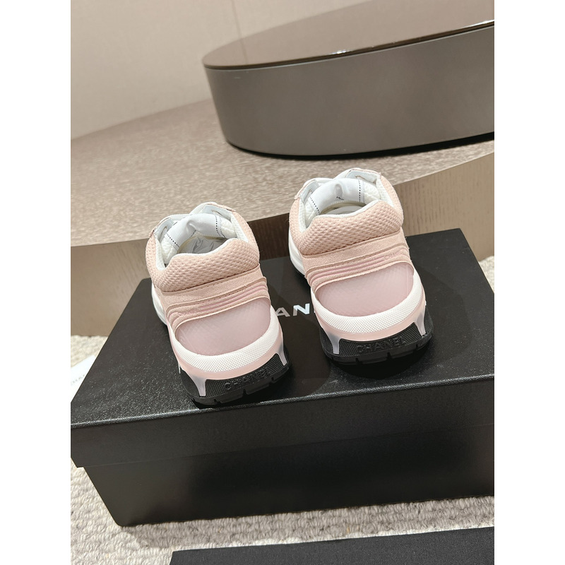 Ch*el sneakers fabric light pink