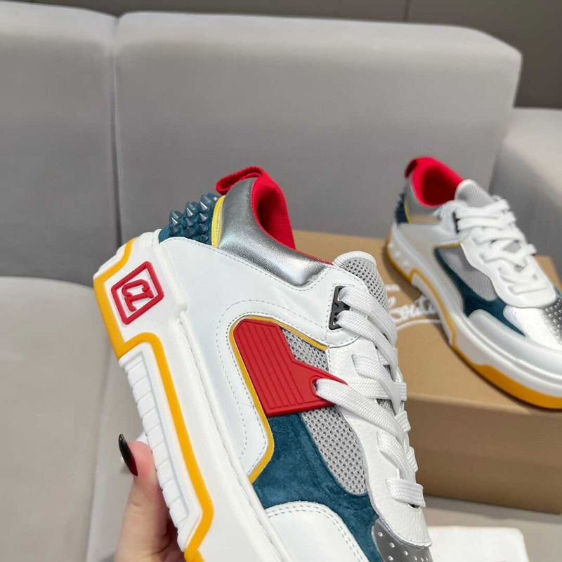 Ch**an louboutin astroloubi lace-up sneakers multicolor