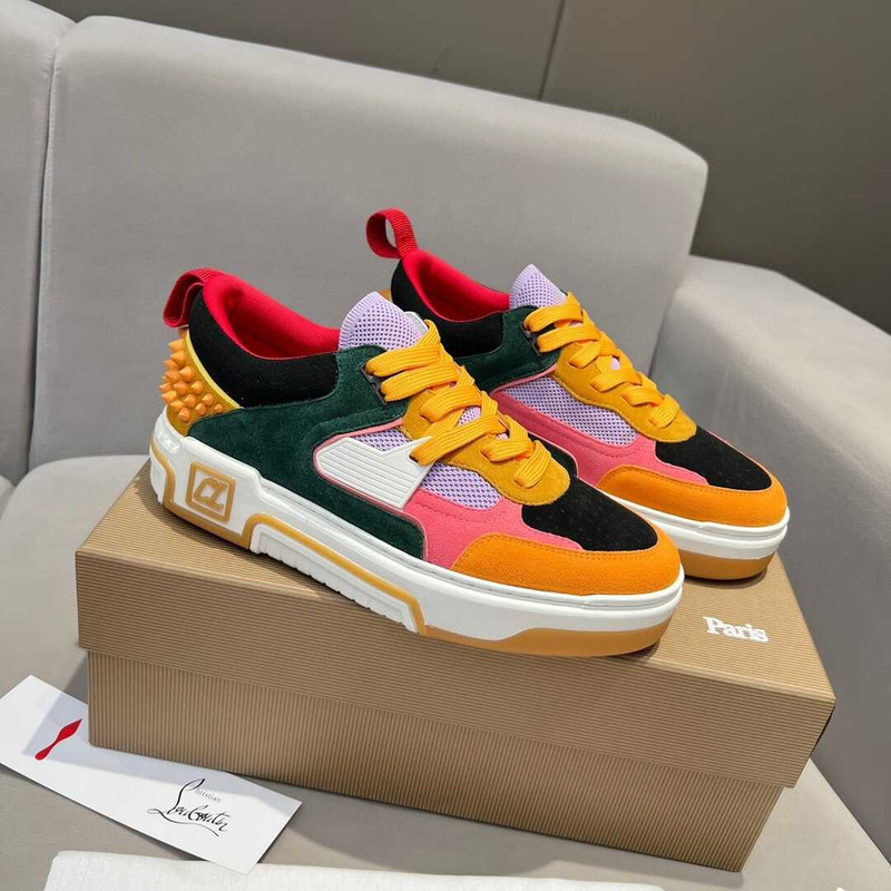Ch**an louboutin astroloubi lace-up sneakers multicolor