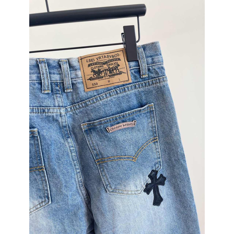Ch*0me heart logo jeans blue