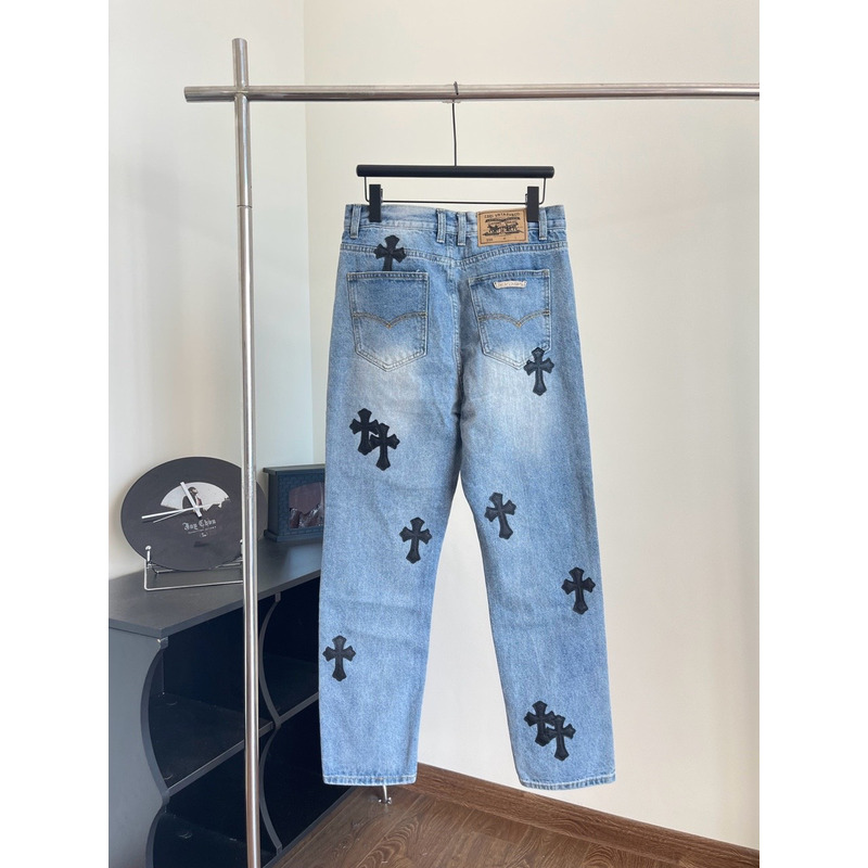 Ch*0me heart logo jeans blue