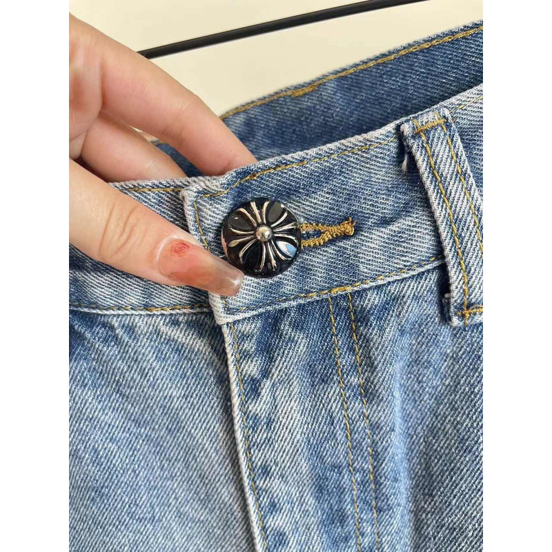 Ch*0me heart logo jeans blue