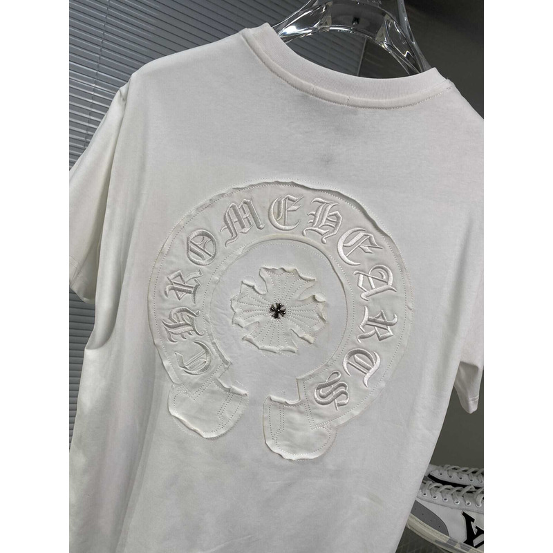 Ch*0me heart embroidered t-shirt white