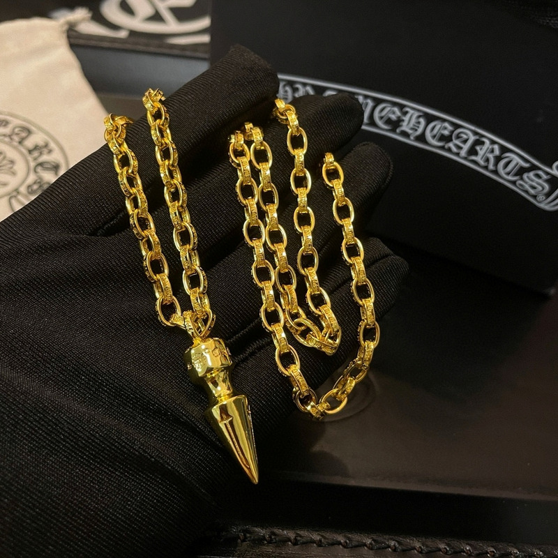 Ch*0me heart necklace gold