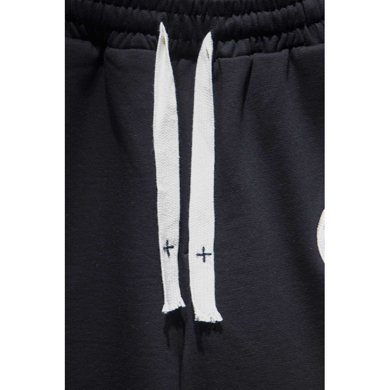 Ch*0me heart embroidered cotton shorts black