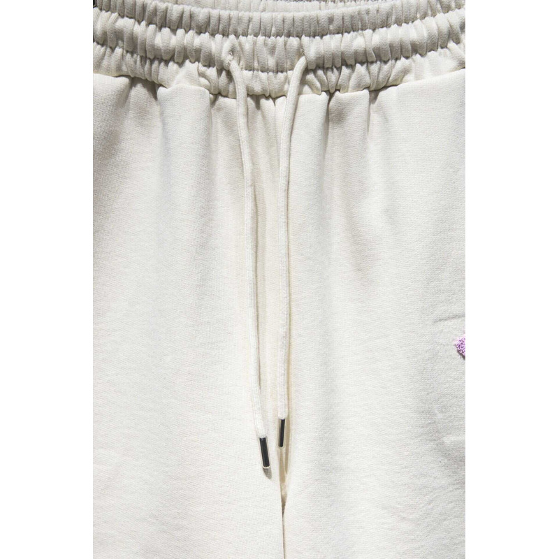 Ch*0me heart  embroidered cotton shorts white
