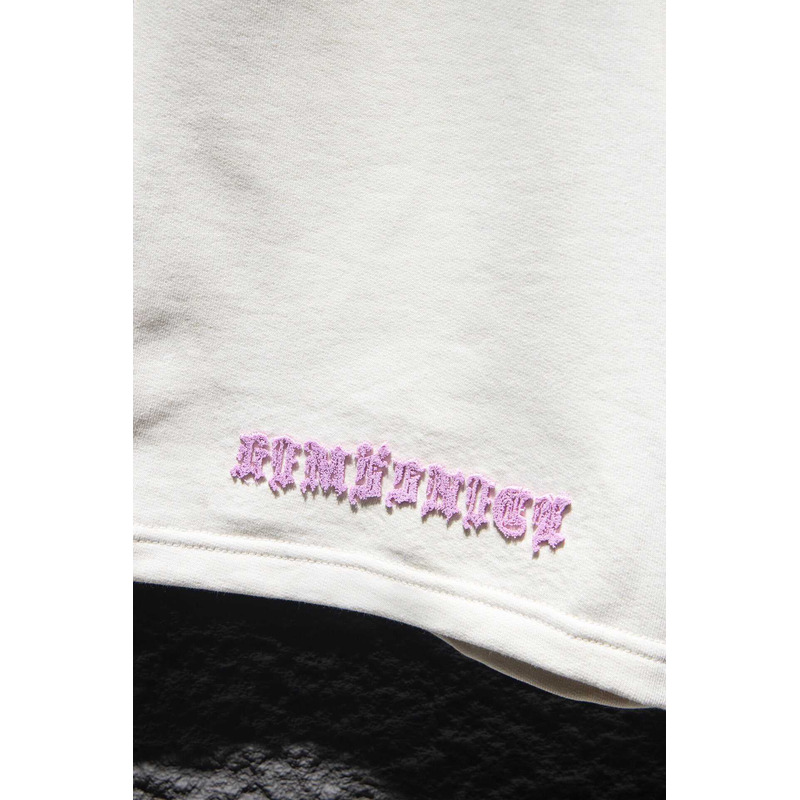 Ch*0me heart  embroidered cotton shorts white
