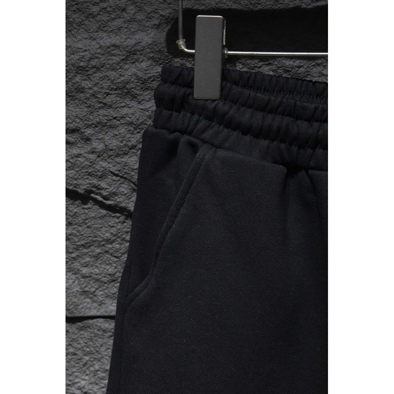 Ch*0me heart  embroidered cotton shorts black
