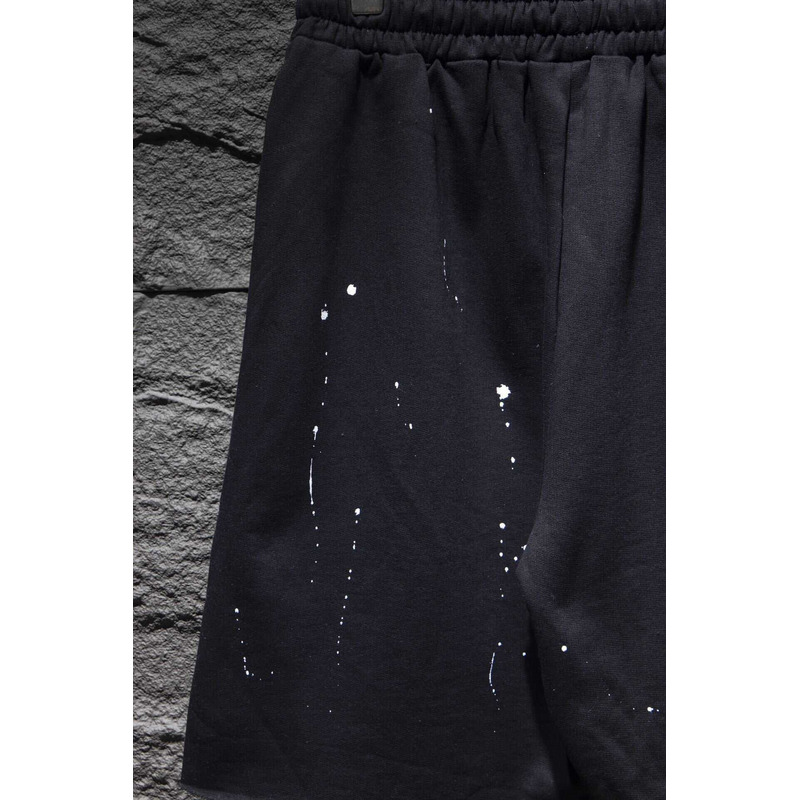 Ch*0me heart  embroidered cotton shorts black