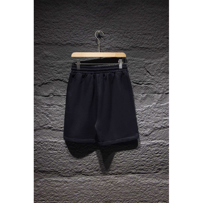 Ch*0me heart  embroidered cotton shorts black