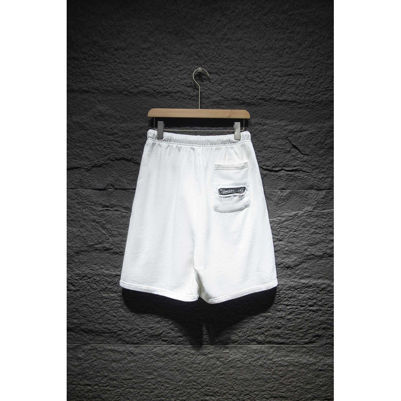 Ch*0me heart embroidered cotton shorts white