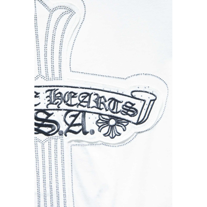 Ch*0me heart logo embroidered t-shirt  white