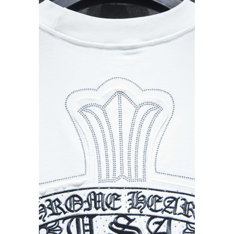 Ch*0me heart logo embroidered t-shirt  white