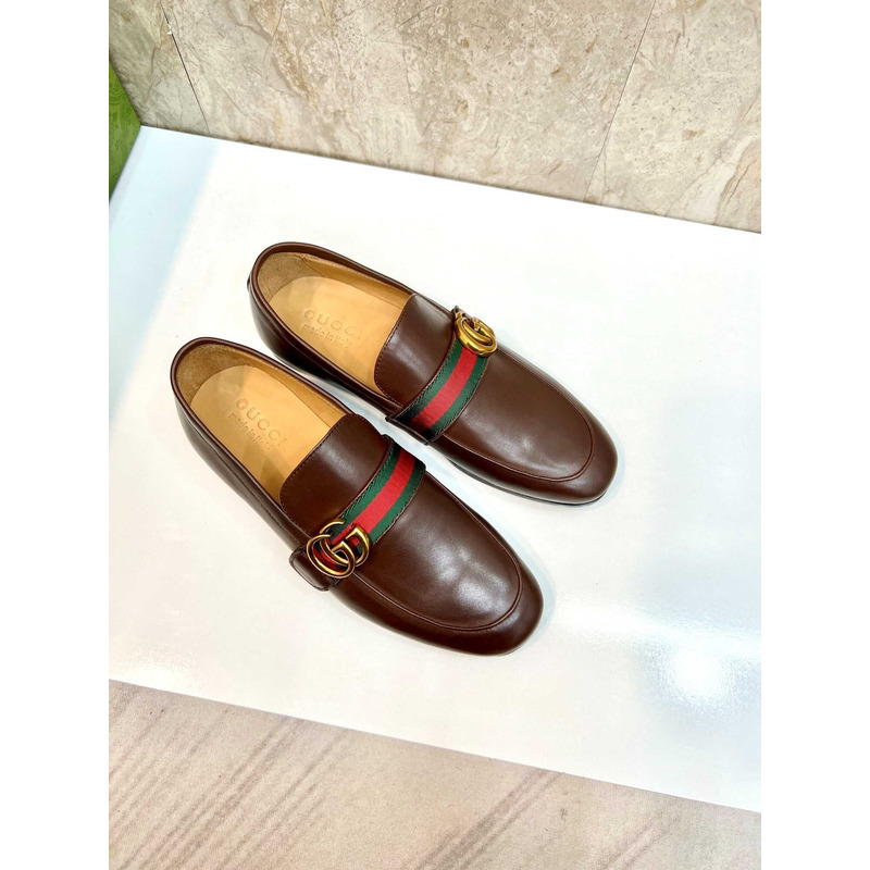 G*u*i tuseda brown leather shoes