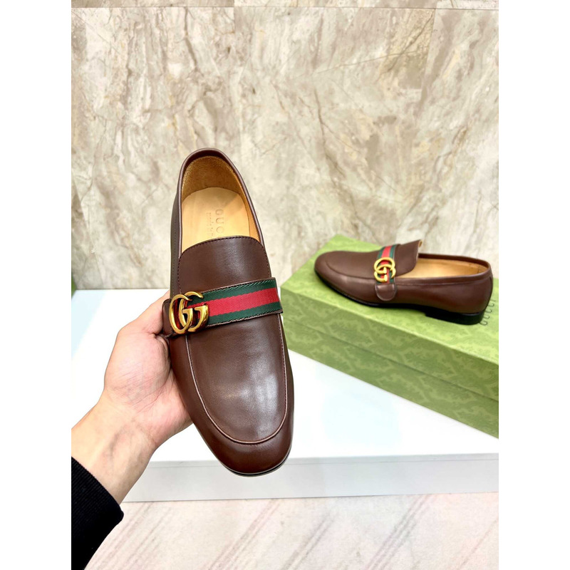 G*u*i tuseda brown leather shoes