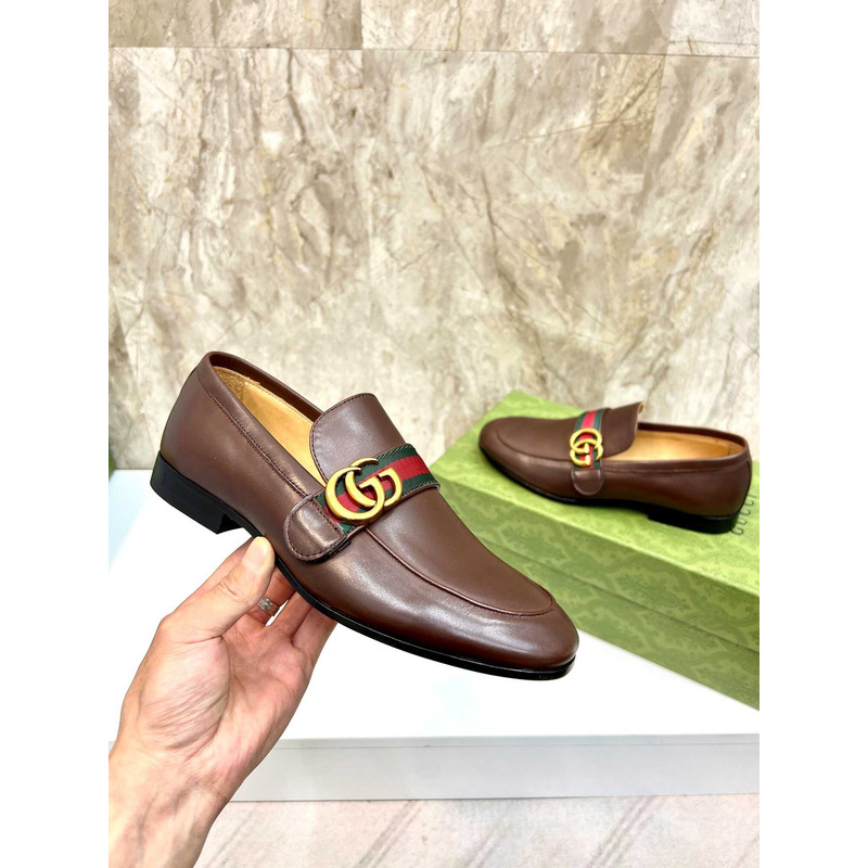 G*u*i tuseda brown leather shoes