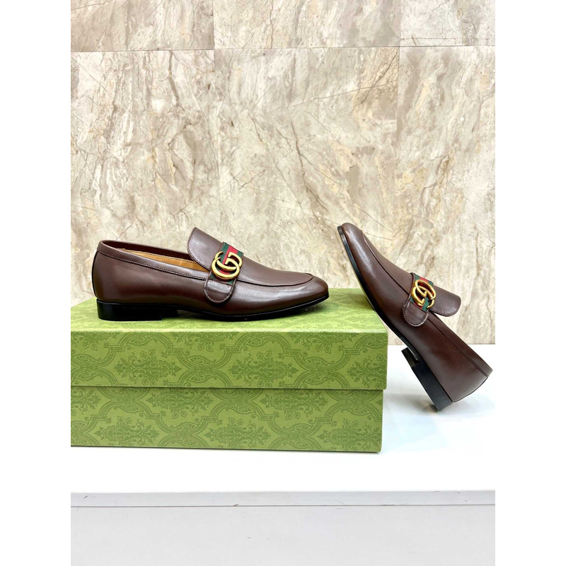 G*u*i tuseda brown leather shoes
