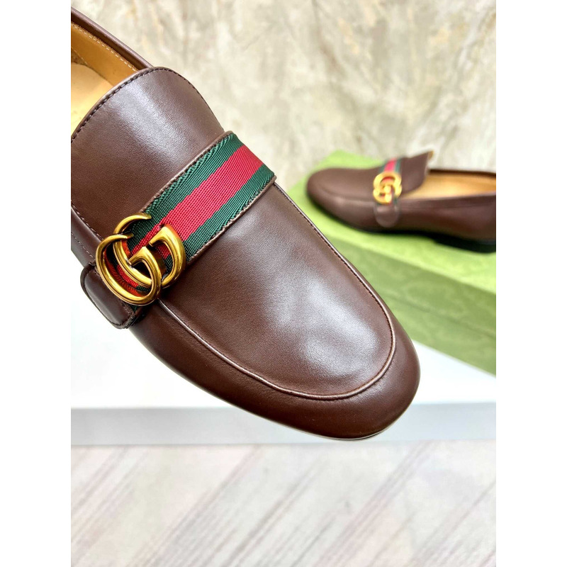 G*u*i tuseda brown leather shoes
